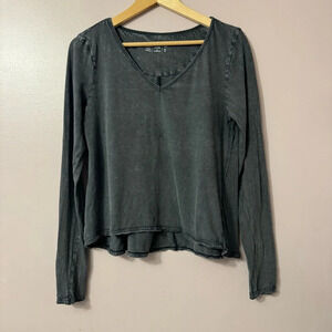 Anthropologie Saturday Sunday Longsleeve Gray Shirt Women Size S